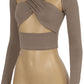 MARIANNA CRISS CROSS TOP (MOCHA)