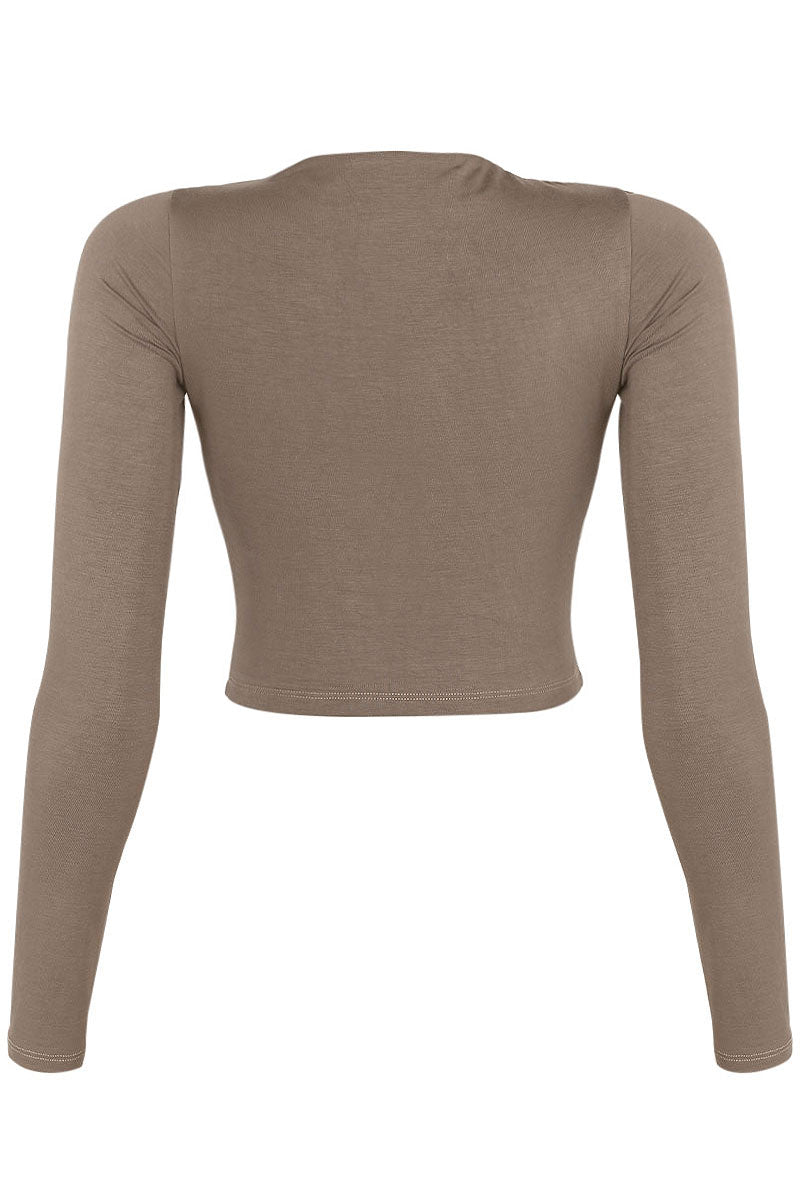 MARIANNA CRISS CROSS TOP (MOCHA)